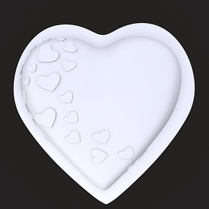 3D Valentines Heart Shaped Cake model