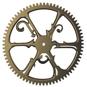 Seteampunk metal spur gear old