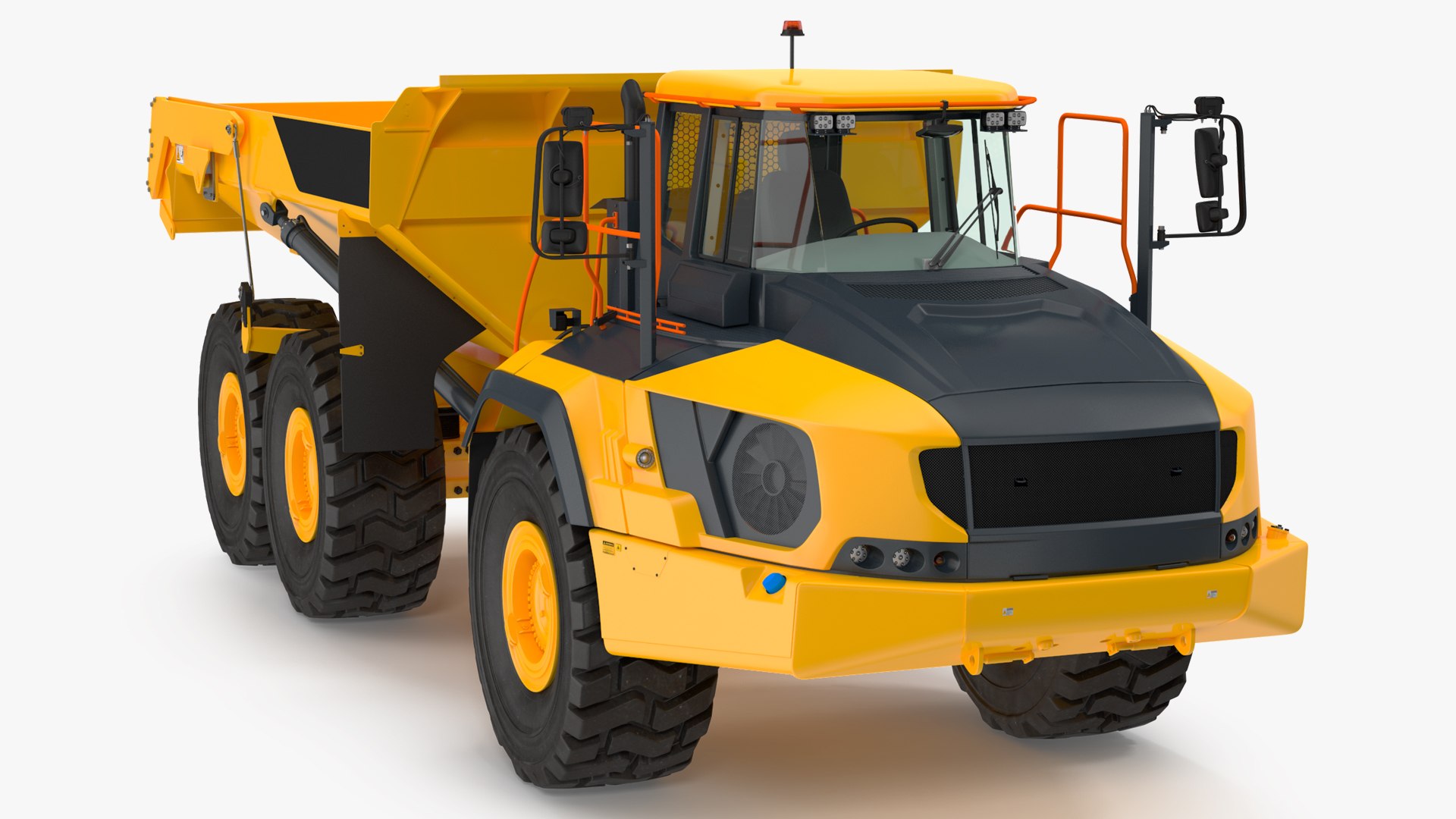 Articulated Dump Truck Rigged 3D model preview