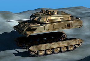 3d model of tank tracks