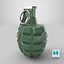 3D model Green Hand Grenade
