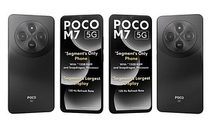 3D Xiaomi Poco M7 Satin Black model