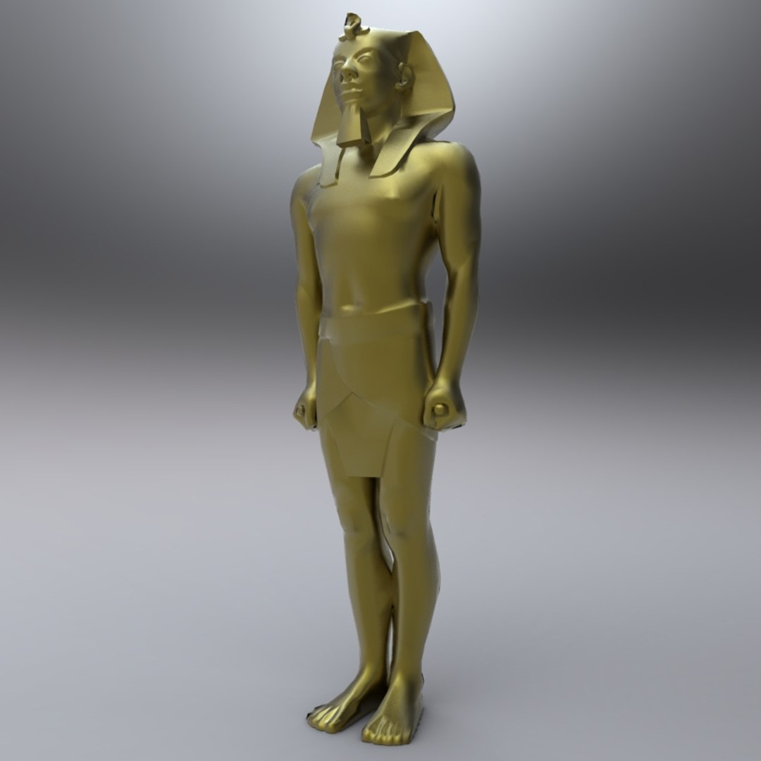 3d Ancient Egyptian Egypt Statues Model