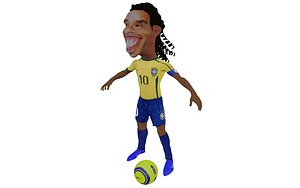 RIGGED RONALDINHO CARICATURE SOCCER PLAYER