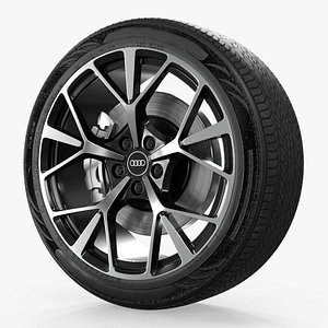 3D model Audi Q7 Alloy Wheel Black