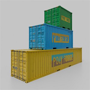 Shipping Containers Bundle - Customizable with Interior and Exterior