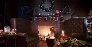 3D Christmas All assets model