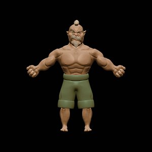 High-Poly Fantasy Character - Sculpted Model