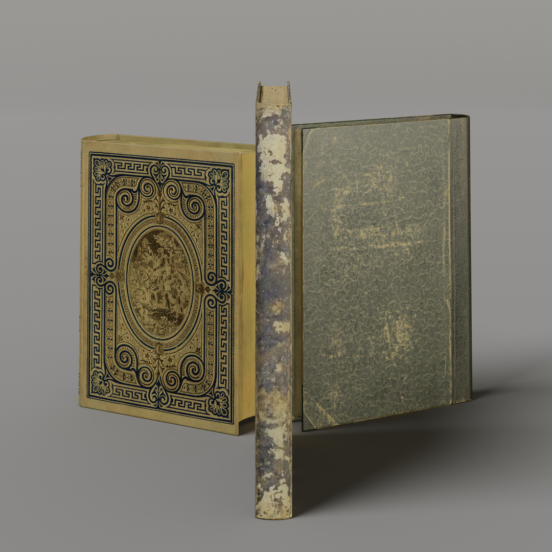 3D Model 3 Antique Books - TurboSquid 1986876