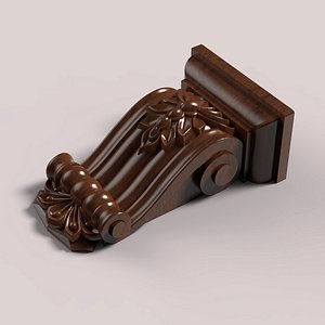 carved corbel cnc 3D model