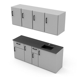 3D simple kitchen model