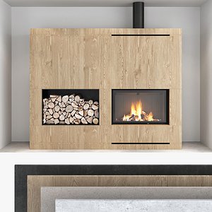 Fireplace and Firewood set 09