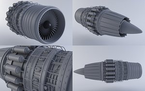 jet engine mkviib 3d model