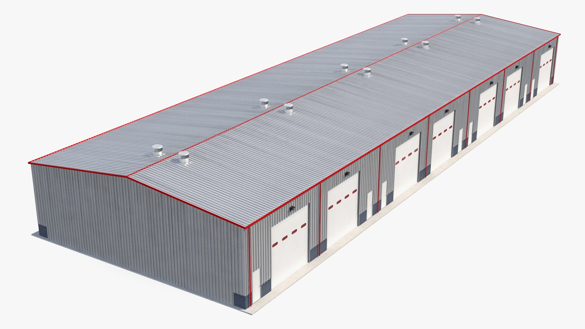 Warehouse Building 3D model preview