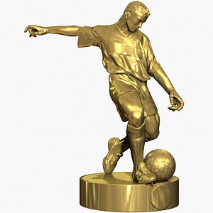 Football Player Gold Statue