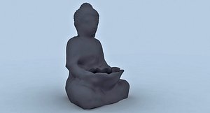 indian budha 3d model