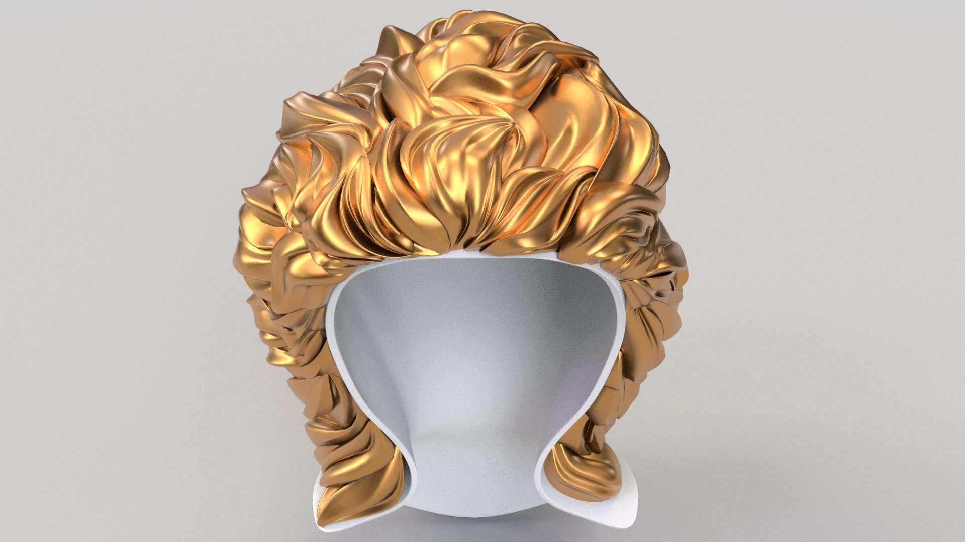 3D Model Sculpted Hair X1 CNC - TurboSquid 1749872