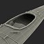 kayak 4 paddle modeled 3d model