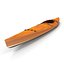 kayak 4 paddle modeled 3d model