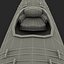 kayak 4 paddle modeled 3d model