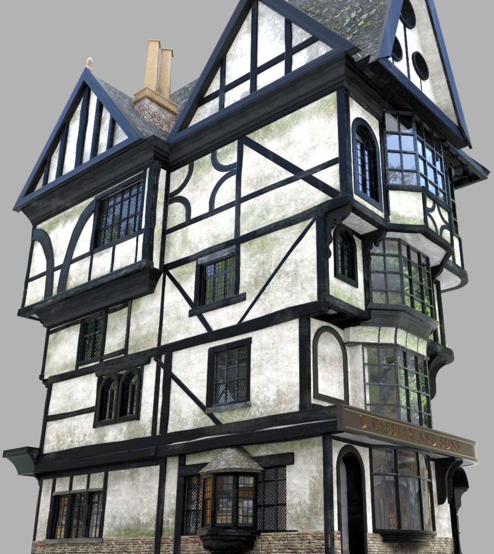 3D Tudor House Medium Model - TurboSquid 1916070