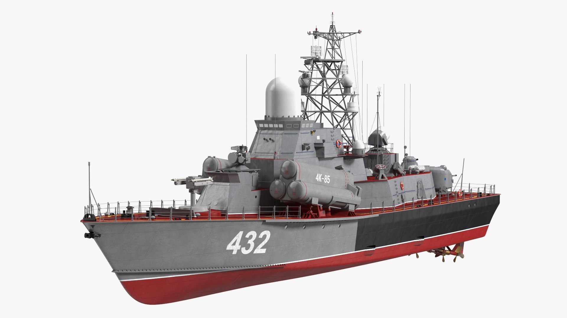 Naval Missile Cruiser Warship Nanuchka Class Project 1234 3D model preview