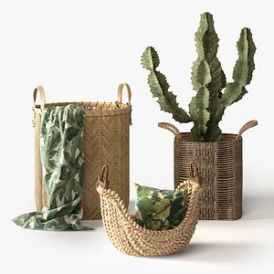 3D Decorative Set with Baskets 03