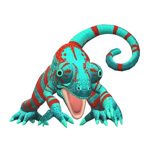 Crouched Chameleon 3D model
