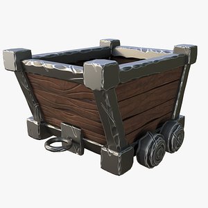 Mine Cart wood and metal support