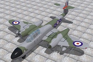 cinema4d armstrong whitworth meteor fighter