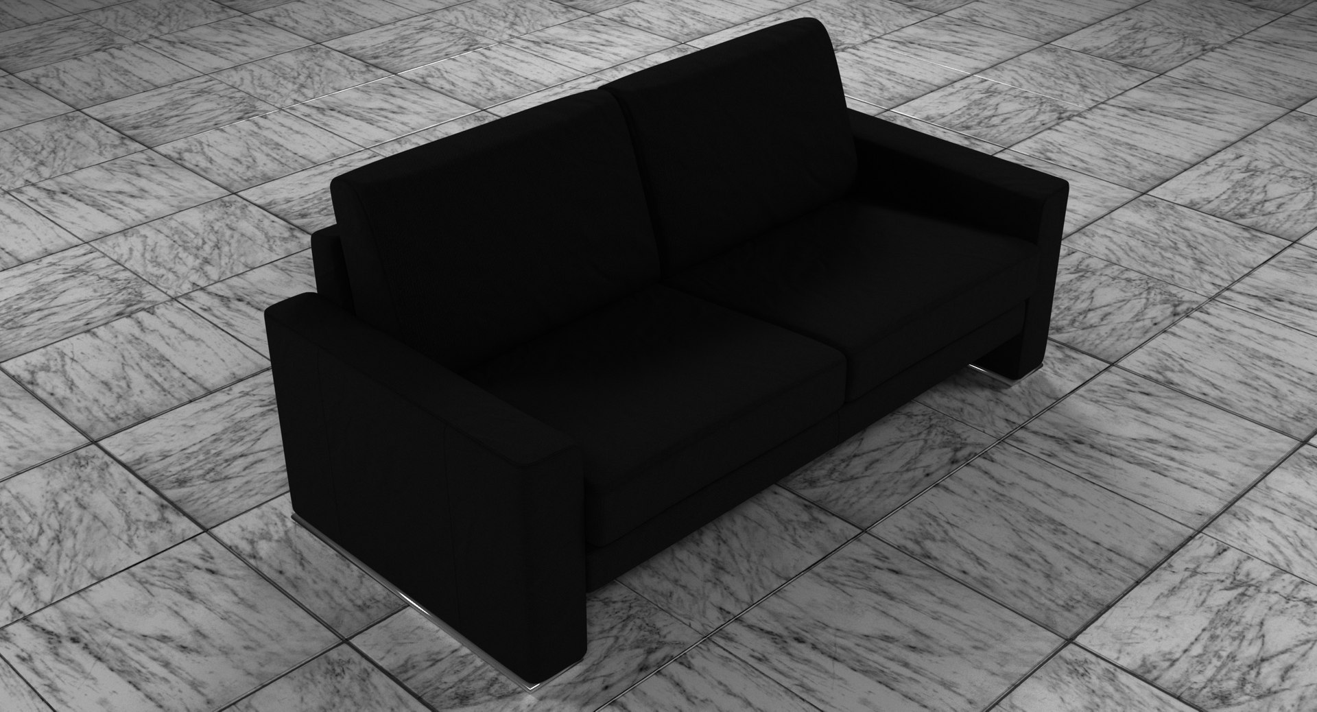 模块化木炭布艺沙发3d模型