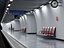Moderne U-Bahn-Station und Tunnel-Innenansicht