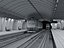 Moderne U-Bahn-Station und Tunnel-Innenansicht