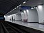 Moderne U-Bahn-Station und Tunnel-Innenansicht