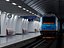 Moderne U-Bahn-Station und Tunnel-Innenansicht