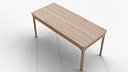 Realistic Wooden Dining Table 3D Model High Quality Furniture Design
