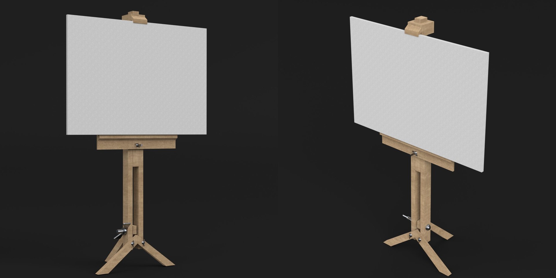 3d Drawing Canvas Tripod Model
