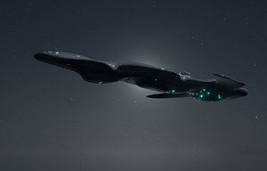 3D Frigate Spaceship model