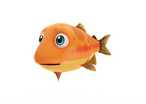 Rainbow Trout animated fish low poly toon