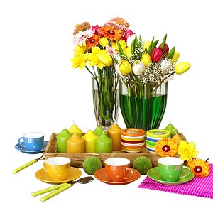 3D Tableware set model