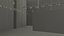 3D Multiroom Public Interior Empty model