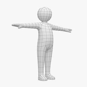 Baby Child Stickman in T-Pose