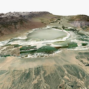 3D Owens Valley State of California United States model