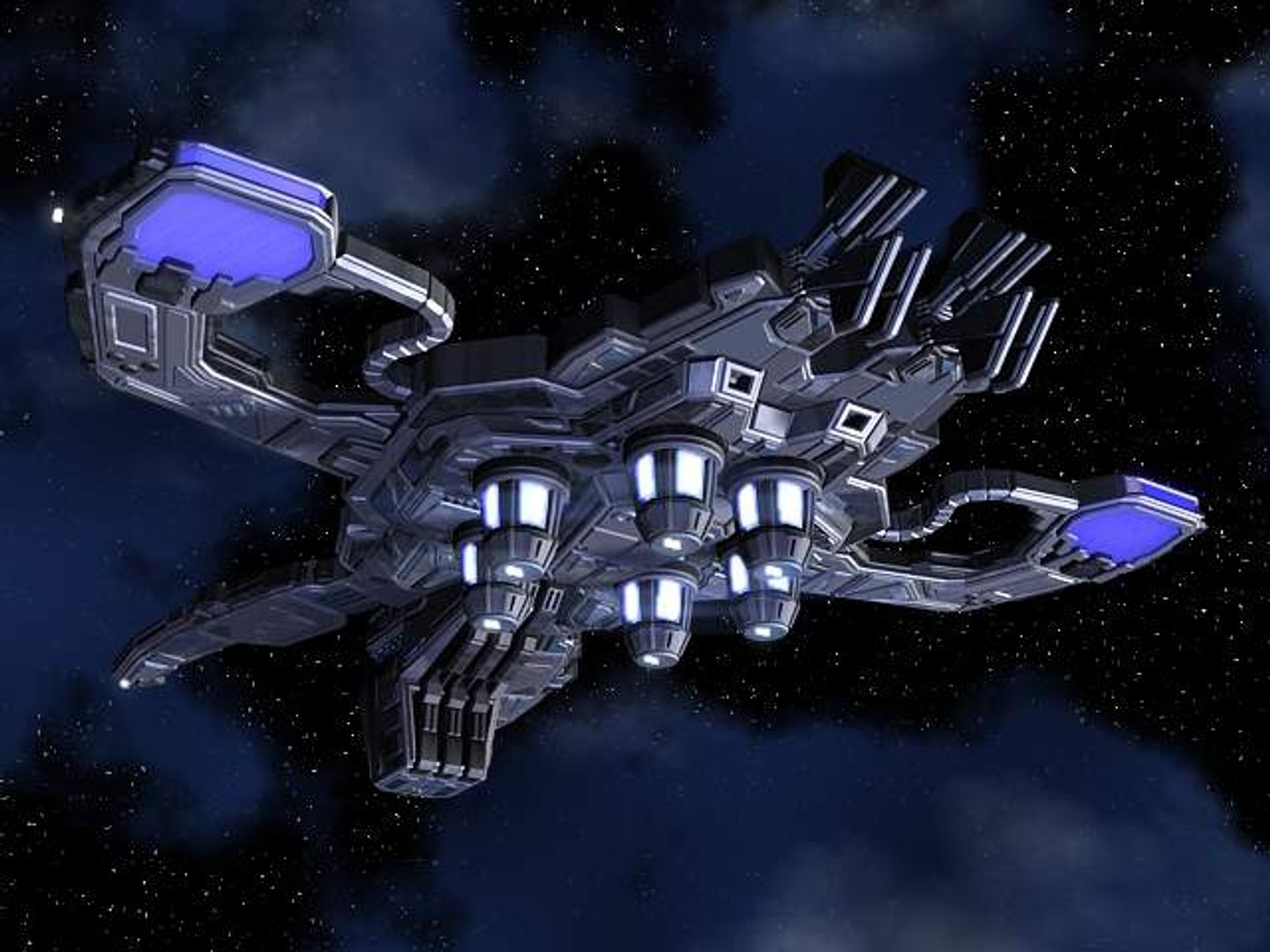 Large Alien Starship 3d Model