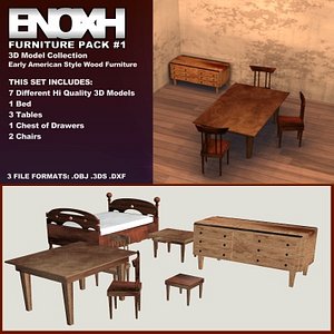 furniture pack 1 formats 3d model