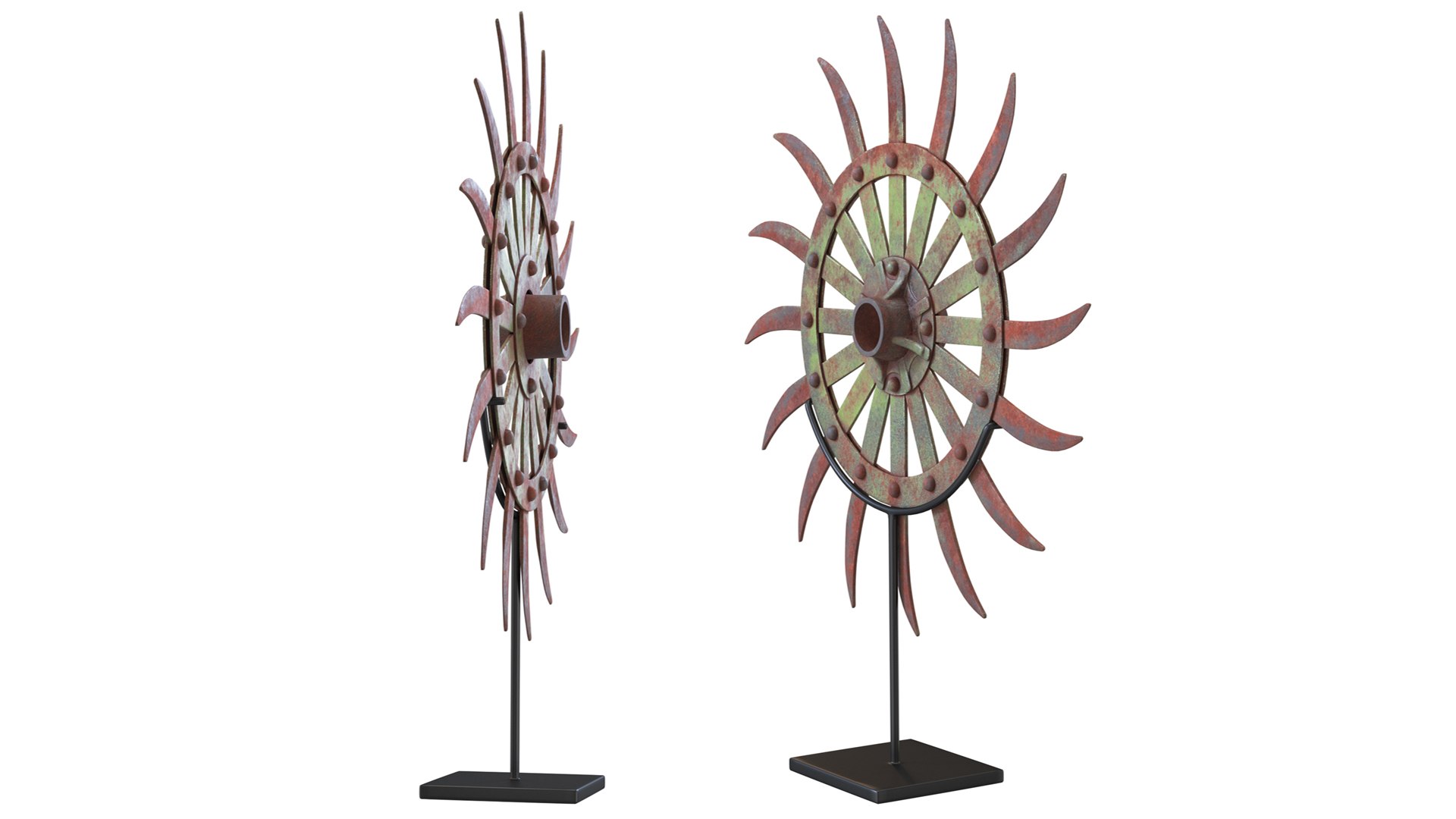 Vintage Iron Farm Tiller Wheel 3D TurboSquid 2285066