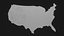 3D model USA country administrative relief topo map