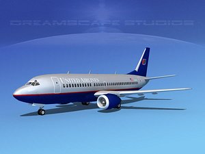 3d model boeing 737 airliner 737-300