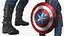 Character Captain America Defend Pose in Shabby Suit