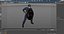Character Captain America Defend Pose in Shabby Suit